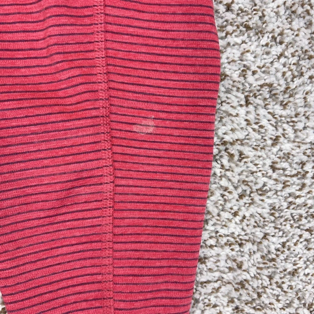 Vineyard Vines Pullover Mens XL Red Navy Performance 1/4 Zip Striped Long Sleeve